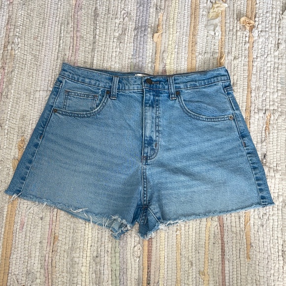 Universal Thread 90’s Cutoff Blue High Waist / Rise Denim Shorts Size 10 - Picture 1 of 5